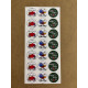 126 Adet Yılbaşı Yeni Yıl Mutlu Yıllar Temalı Sticker Etiket Hediye Paketleme Ambalaj Süsleme P7