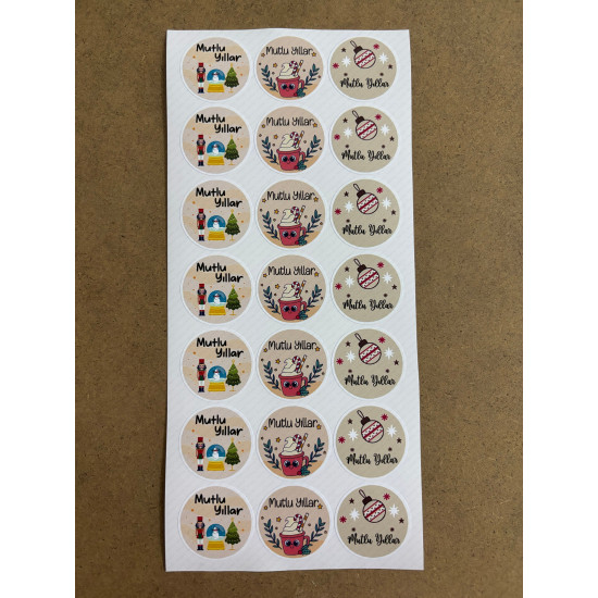 126 Adet Yılbaşı Yeni Yıl Sticker Etiket Seti Hediye Paketleme Mutlu Yıllar Ambalaj Dekor P8 126 Adet Yılbaşı Yeni Yıl Sticker Etiket Seti Hediye Paketleme Mutlu Yıllar Ambalaj Dekor P8