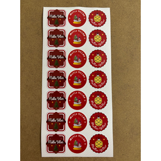 126 Adet Yılbaşı Yeni Yıl Sticker Etiket Seti Hediye Paketleme Mutlu Yıllar Ambalaj Dekor P8 126 Adet Yılbaşı Yeni Yıl Sticker Etiket Seti Hediye Paketleme Mutlu Yıllar Ambalaj Dekor P8