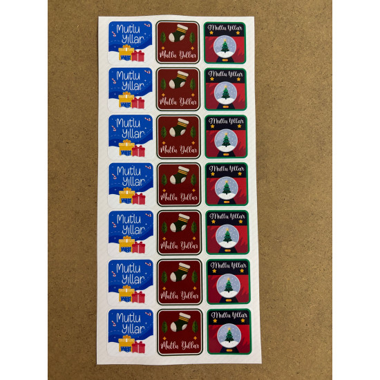 126 Adet Yılbaşı Yeni Yıl Sticker Etiket Seti Hediye Paketleme Mutlu Yıllar Ambalaj Dekor P8 126 Adet Yılbaşı Yeni Yıl Sticker Etiket Seti Hediye Paketleme Mutlu Yıllar Ambalaj Dekor P8