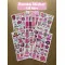 128 Adet Pembe Temalı Sticker Ajanda Planner Bullet Journal Sanat Art Pink Estetik Etiket Çıkartma