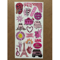128 Adet Pembe Temalı Sticker Ajanda Planner Bullet Journal Sanat Art Pink Estetik Etiket Çıkartma 128 Adet Pembe Temalı Sticker Ajanda Planner Bullet Journal Sanat Art Pink Estetik Etiket Çıkartma