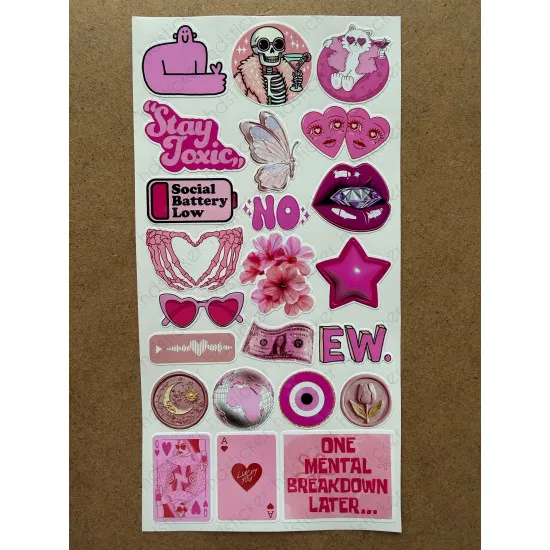 128 Adet Pembe Temalı Sticker Ajanda Planner Bullet Journal Sanat Art Pink Estetik Etiket Çıkartma 128 Adet Pembe Temalı Sticker Ajanda Planner Bullet Journal Sanat Art Pink Estetik Etiket Çıkartma