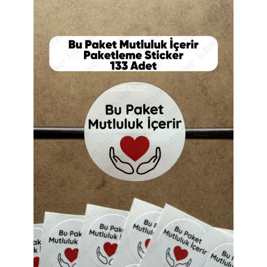 133 Adet Bu Paket Mutluluk İçerir Teşekkür Etiketi Hediye Paketleme Sticker Yapışkanlı Çıkartma 133 Adet Bu Paket Mutluluk İçerir Teşekkür Etiketi Hediye Paketleme Sticker Yapışkanlı Çıkartma