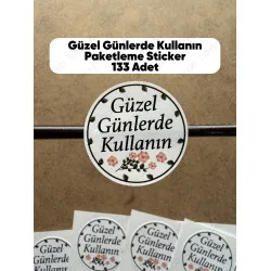 133 Adet Güzel Günlerde Kullanın Teşekkür Etiketi Hediye Paketleme Sticker Yapışkanlı Çıkartma