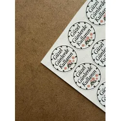 133 Adet Güzel Günlerde Kullanın Teşekkür Etiketi Hediye Paketleme Sticker Yapışkanlı Çıkartma