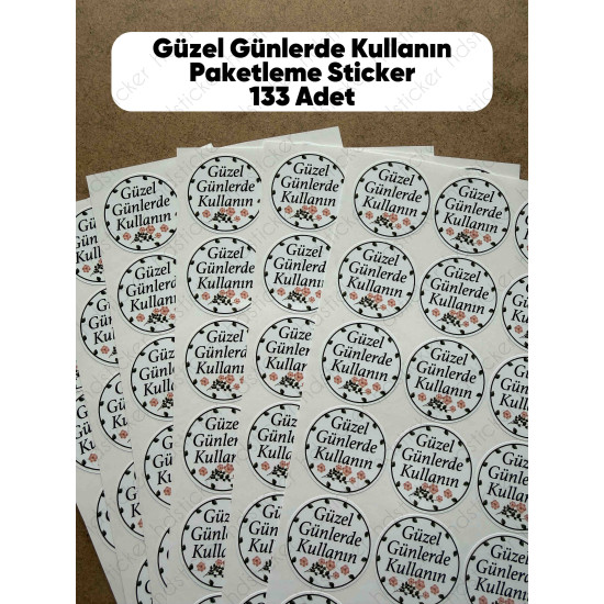 133 Adet Güzel Günlerde Kullanın Teşekkür Etiketi Hediye Paketleme Sticker Yapışkanlı Çıkartma