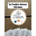 133 Adet İyi Tatiller Yapışkanlı Sticker Karne Öğretmen Etiketi Okul Hediye Motivasyon Çıkartma