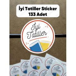 133 Adet İyi Tatiller Yapışkanlı Sticker Karne Öğretmen Etiketi Okul Hediye Öğrenci Çıkartması