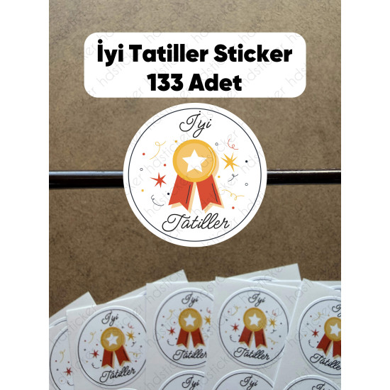 133 Adet İyi Tatiller Yapışkanlı Sticker Karne Öğretmen Etiketi Okul Hediye Paketleme Çıkartması 133 Adet İyi Tatiller Yapışkanlı Sticker Karne Öğretmen Etiketi Okul Hediye Paketleme Çıkartması