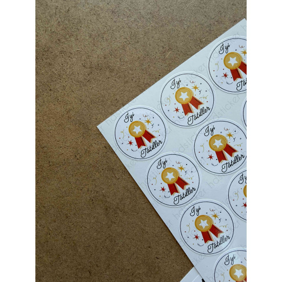 133 Adet İyi Tatiller Yapışkanlı Sticker Karne Öğretmen Etiketi Okul Hediye Paketleme Çıkartması 133 Adet İyi Tatiller Yapışkanlı Sticker Karne Öğretmen Etiketi Okul Hediye Paketleme Çıkartması