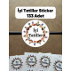 133 Adet İyi Tatiller Yapışkanlı Sticker Karne Öğretmen Etiketi Okul Hediye Tebrik Çıkartmaları