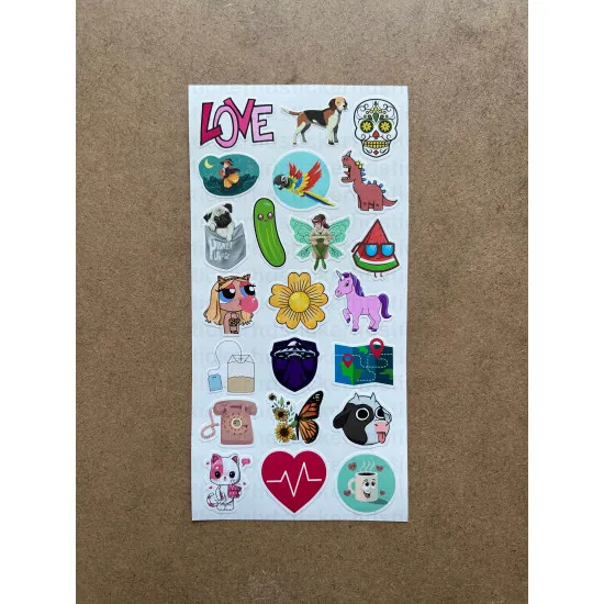 133 Adet Karışık Temalı Sticker Seti - Bullet Journal, Ajanda, Defter, Laptop Çıkartma