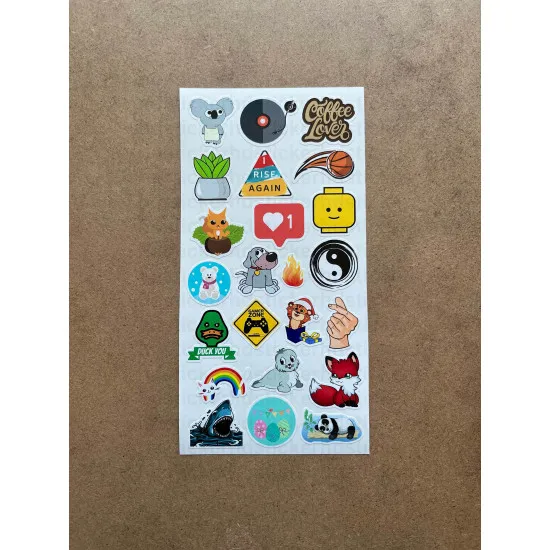 133 Adet Karışık Temalı Sticker Seti - Bullet Journal, Ajanda, Defter, Laptop Çıkartma