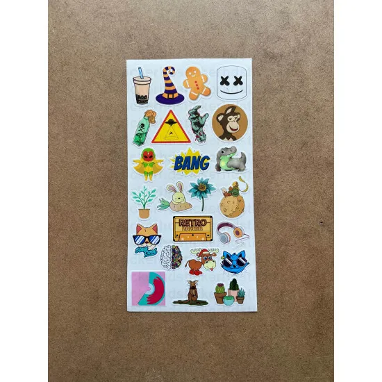 133 Adet Karışık Temalı Sticker Seti - Bullet Journal, Ajanda, Defter, Laptop Çıkartma