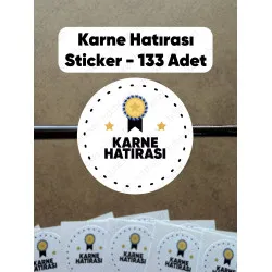 133 Adet Karne Hatırası Yapışkanlı Karne Öğretmen Etiketi Okul Hediye Öğrenci Çıkartması
