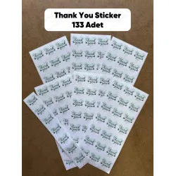 133 Adet Thank You Sticker Teşekkür Etiketi Butik Kargo Sipariş Ambalaj Paketleme Çıkartma
