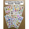 142 Adet Sevimli Etiket Kedi, Çiçek, Sebze, Pasta, Hayvan, Meyve, Dondurma, Avokado, Yıldız, Öğretici Çocuk Odası Sticker Seti