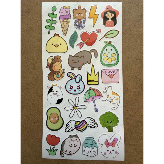 142 Adet Sevimli Etiket Kedi, Çiçek, Sebze, Pasta, Hayvan, Meyve, Dondurma, Avokado, Yıldız, Öğretici Çocuk Odası Sticker Seti 142 Adet Sevimli Etiket Kedi, Çiçek, Sebze, Pasta, Hayvan, Meyve, Dondurma, Avokado, Yıldız, Öğretici Çocuk Odası Sticker Seti