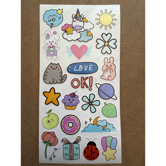 142 Adet Sevimli Etiket Kedi, Çiçek, Sebze, Pasta, Hayvan, Meyve, Dondurma, Avokado, Yıldız, Öğretici Çocuk Odası Sticker Seti 142 Adet Sevimli Etiket Kedi, Çiçek, Sebze, Pasta, Hayvan, Meyve, Dondurma, Avokado, Yıldız, Öğretici Çocuk Odası Sticker Seti