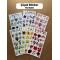 143 Adet Renkli Çiçek Temalı Sticker Seti Bullet Journal, Laptop, Ajanda, Planlayıcı, Defter Etiketi