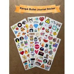 144 Adet Karışık Temalı Sticker Seti - Bullet Journal, Ajanda, Defter, Laptop Çıkartma