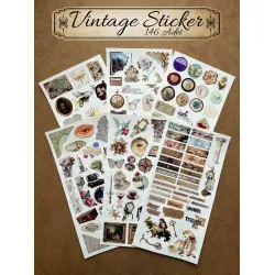 146 Adet Vintage Temalı Sticker Seti Planner Ajanda Art Laptop Tablet Telefon Bullet Journal Etiket 146 Adet Vintage Temalı Sticker Seti Planner Ajanda Art Laptop Tablet Telefon Bullet Journal Etiket