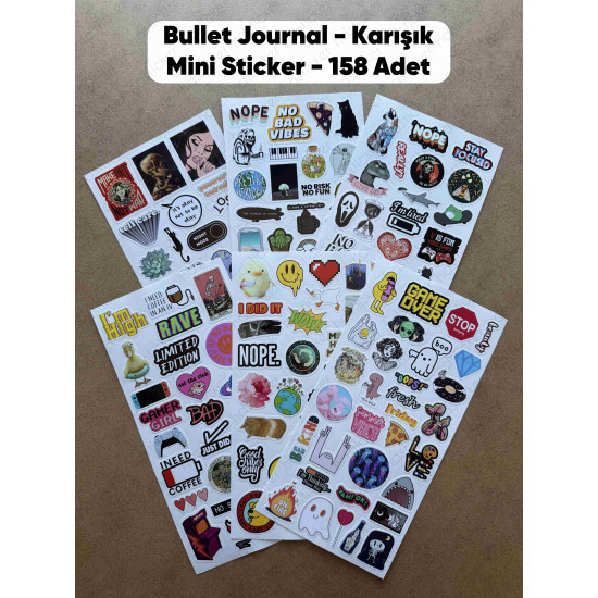 158 Adet Karışık Sanat Komik Art Bullet Journal Defter Ajanda Laptop Sticker Etiket Çıkartma Seti 158 Adet Karışık Sanat Komik Art Bullet Journal Defter Ajanda Laptop Sticker Etiket Çıkartma Seti