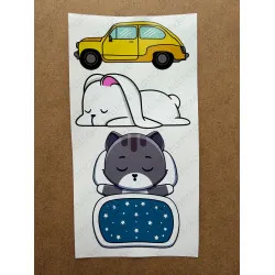 17 Adet Sevimli Priz Ve Duvar Süsü Bebek Çocuk Odası Dekoratif Etiket Sticker Çıkartma Seti 10 cm