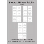 18 Adet Beyaz Banyo ve Mutfak Temizlik Malzemeleri Deterjan Etiketi Kavanoz Kutu Düzenleyici Sticker