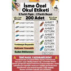 200 Adet Araba Desenli İsme Özel Okul Etiketi Kişiye Özel İsim Baskılı Kalem Defter Kitap Matara Beslenme Çantası Kreş Anaokulu Öğrenci Sticker Seti Suya Dayanıklı Silinmez Yıkanabilir Folyo Çıkartma 200 Adet Araba Desenli İsme Özel Okul Etiketi Kişiye Özel İsim Baskılı Kalem Defter Kitap Matara Beslenme Çantası Kreş Anaokulu Öğrenci Sticker Seti Suya Dayanıklı Silinmez Yıkanabilir Folyo Çıkartma