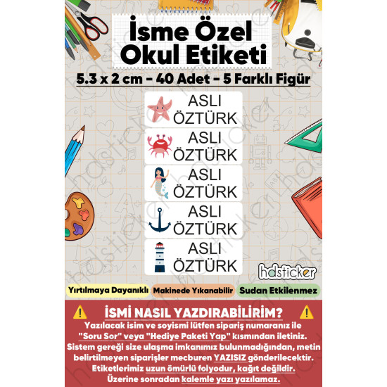 200 Adet Deniz Desenli İsme Özel Okul Etiketi Kişiye Özel İsim Baskılı Kalem Defter Kitap Matara Beslenme Çantası Kreş Anaokulu Öğrenci Sticker Seti Suya Dayanıklı Silinmez Yıkanabilir Folyo Çıkartma 200 Adet Deniz Desenli İsme Özel Okul Etiketi Kişiye Özel İsim Baskılı Kalem Defter Kitap Matara Beslenme Çantası Kreş Anaokulu Öğrenci Sticker Seti Suya Dayanıklı Silinmez Yıkanabilir Folyo Çıkartma