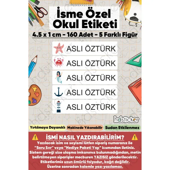 200 Adet Deniz Desenli İsme Özel Okul Etiketi Kişiye Özel İsim Baskılı Kalem Defter Kitap Matara Beslenme Çantası Kreş Anaokulu Öğrenci Sticker Seti Suya Dayanıklı Silinmez Yıkanabilir Folyo Çıkartma 200 Adet Deniz Desenli İsme Özel Okul Etiketi Kişiye Özel İsim Baskılı Kalem Defter Kitap Matara Beslenme Çantası Kreş Anaokulu Öğrenci Sticker Seti Suya Dayanıklı Silinmez Yıkanabilir Folyo Çıkartma