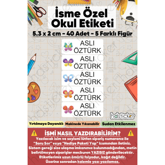 200 Adet Kelebek Desenli İsme Özel Okul Etiketi Kişiye Özel İsim Baskılı Kalem Defter Kitap Matara Beslenme Çantası Kreş Anaokulu Öğrenci Sticker Seti Suya Dayanıklı Silinmez Folyo Çıkartma 200 Adet Kelebek Desenli İsme Özel Okul Etiketi Kişiye Özel İsim Baskılı Kalem Defter Kitap Matara Beslenme Çantası Kreş Anaokulu Öğrenci Sticker Seti Suya Dayanıklı Silinmez Folyo Çıkartma
