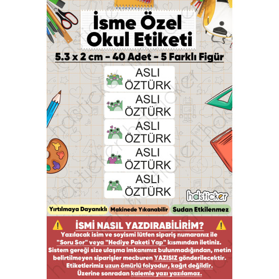200 Adet Kurbağa Desenli İsme Özel Okul Etiketi Kişiye Özel İsim Baskılı Kalem Defter Kitap Matara Beslenme Çantası Kreş Anaokulu Öğrenci Sticker Seti Suya Dayanıklı Silinmez Folyo Çıkartma 200 Adet Kurbağa Desenli İsme Özel Okul Etiketi Kişiye Özel İsim Baskılı Kalem Defter Kitap Matara Beslenme Çantası Kreş Anaokulu Öğrenci Sticker Seti Suya Dayanıklı Silinmez Folyo Çıkartma