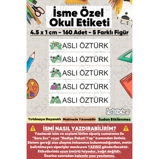200 Adet Kurbağa Desenli İsme Özel Okul Etiketi Kişiye Özel İsim Baskılı Kalem Defter Kitap Matara Beslenme Çantası Kreş Anaokulu Öğrenci Sticker Seti Suya Dayanıklı Silinmez Folyo Çıkartma 200 Adet Kurbağa Desenli İsme Özel Okul Etiketi Kişiye Özel İsim Baskılı Kalem Defter Kitap Matara Beslenme Çantası Kreş Anaokulu Öğrenci Sticker Seti Suya Dayanıklı Silinmez Folyo Çıkartma