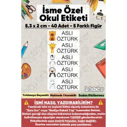 200 Adet Safari Hayvanları Desenli İsme Özel Okul Etiketi Kişiye Özel İsim Baskılı Kalem Defter Kitap Matara Beslenme Çantası Kreş Anaokulu Öğrenci Sticker Seti Suya Dayanıklı Silinmez Folyo Çıkartma