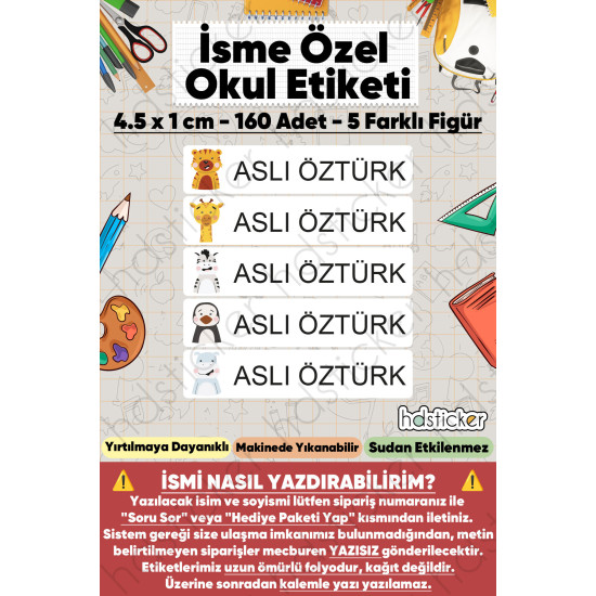 200 Adet Safari Hayvanları Desenli İsme Özel Okul Etiketi Kişiye Özel İsim Baskılı Kalem Defter Kitap Matara Beslenme Çantası Kreş Anaokulu Öğrenci Sticker Seti Suya Dayanıklı Silinmez Folyo Çıkartma 200 Adet Safari Hayvanları Desenli İsme Özel Okul Etiketi Kişiye Özel İsim Baskılı Kalem Defter Kitap Matara Beslenme Çantası Kreş Anaokulu Öğrenci Sticker Seti Suya Dayanıklı Silinmez Folyo Çıkartma