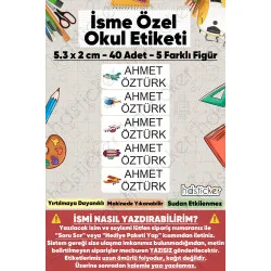200 Adet Uçak Desenli İsme Özel Okul Etiketi Kişiye Özel İsim Baskılı Kalem Defter Kitap Matara Beslenme Çantası Kreş Anaokulu Öğrenci Sticker Seti Suya Dayanıklı Silinmez Folyo Yıkanabilir Çıkartma