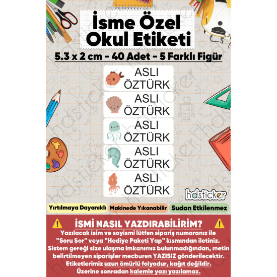 200 Adet Deniz Desenli İsme Özel Okul Etiketi Kişiye Özel İsim Baskılı Kalem Defter Kitap Matara Beslenme Çantası Kreş Anaokulu Öğrenci Sticker Seti Suya Dayanıklı Silinmez Yıkanabilir Folyo Çıkartma 200 Adet Deniz Desenli İsme Özel Okul Etiketi Kişiye Özel İsim Baskılı Kalem Defter Kitap Matara Beslenme Çantası Kreş Anaokulu Öğrenci Sticker Seti Suya Dayanıklı Silinmez Yıkanabilir Folyo Çıkartma