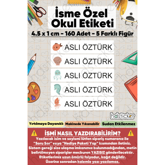 200 Adet Deniz Desenli İsme Özel Okul Etiketi Kişiye Özel İsim Baskılı Kalem Defter Kitap Matara Beslenme Çantası Kreş Anaokulu Öğrenci Sticker Seti Suya Dayanıklı Silinmez Yıkanabilir Folyo Çıkartma 200 Adet Deniz Desenli İsme Özel Okul Etiketi Kişiye Özel İsim Baskılı Kalem Defter Kitap Matara Beslenme Çantası Kreş Anaokulu Öğrenci Sticker Seti Suya Dayanıklı Silinmez Yıkanabilir Folyo Çıkartma