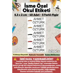 200 Adet Araba Desenli İsme Özel Okul Etiketi Kişiye Özel İsim Baskılı Kalem Defter Kitap Matara Beslenme Çantası Kreş Anaokulu Öğrenci Sticker Seti Suya Dayanıklı Silinmez Yıkanabilir Folyo Çıkartma