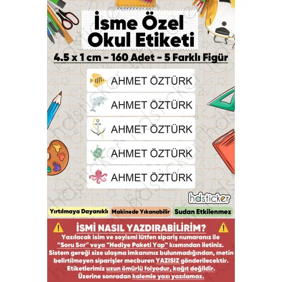 200 Adet Deniz Desenli İsme Özel Okul Etiketi Kişiye Özel İsim Baskılı Kalem Defter Kitap Matara Beslenme Çantası Kreş Anaokulu Öğrenci Sticker Seti Suya Dayanıklı Silinmez Yıkanabilir Folyo Çıkartma 200 Adet Deniz Desenli İsme Özel Okul Etiketi Kişiye Özel İsim Baskılı Kalem Defter Kitap Matara Beslenme Çantası Kreş Anaokulu Öğrenci Sticker Seti Suya Dayanıklı Silinmez Yıkanabilir Folyo Çıkartma