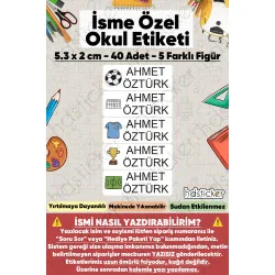200 Adet Futbol Desenli İsme Özel Okul Etiketi Kişiye Özel İsim Baskılı Kalem Defter Kitap Matara Beslenme Çantası Kreş Anaokulu Öğrenci Sticker Seti Suya Dayanıklı Silinmez Folyo Yıkanabilir Çıkartma
