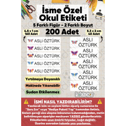 200 Adet Kelebek Desenli İsme Özel Okul Etiketi Kişiye Özel İsim Baskılı Kalem Defter Kitap Matara Beslenme Çantası Kreş Anaokulu Öğrenci Sticker Seti Suya Dayanıklı Silinmez Folyo Çıkartma 200 Adet Kelebek Desenli İsme Özel Okul Etiketi Kişiye Özel İsim Baskılı Kalem Defter Kitap Matara Beslenme Çantası Kreş Anaokulu Öğrenci Sticker Seti Suya Dayanıklı Silinmez Folyo Çıkartma