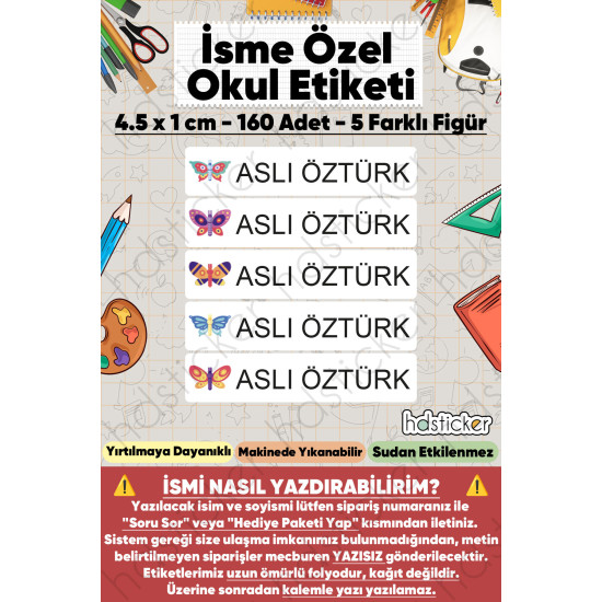 200 Adet Kelebek Desenli İsme Özel Okul Etiketi Kişiye Özel İsim Baskılı Kalem Defter Kitap Matara Beslenme Çantası Kreş Anaokulu Öğrenci Sticker Seti Suya Dayanıklı Silinmez Folyo Çıkartma 200 Adet Kelebek Desenli İsme Özel Okul Etiketi Kişiye Özel İsim Baskılı Kalem Defter Kitap Matara Beslenme Çantası Kreş Anaokulu Öğrenci Sticker Seti Suya Dayanıklı Silinmez Folyo Çıkartma