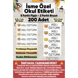 200 Adet Sevimli Hayvanlar Desenli İsme Özel Okul Etiketi Kişiye Özel İsim Baskılı Kalem Defter Kitap Matara Beslenme Çantası Kreş Anaokulu Öğrenci Sticker Seti Suya Dayanıklı Silinmez Folyo Çıkartma 200 Adet Sevimli Hayvanlar Desenli İsme Özel Okul Etiketi Kişiye Özel İsim Baskılı Kalem Defter Kitap Matara Beslenme Çantası Kreş Anaokulu Öğrenci Sticker Seti Suya Dayanıklı Silinmez Folyo Çıkartma