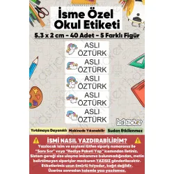 200 Adet Unicorn Desenli İsme Özel Okul Etiketi Kişiye Özel İsim Baskılı Kalem Defter Kitap Matara Beslenme Çantası Kreş Anaokulu Öğrenci Sticker Seti Suya Dayanıklı Silinmez Folyo Çıkartma
