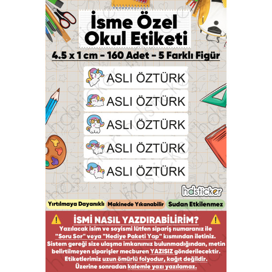 200 Adet Unicorn Desenli İsme Özel Okul Etiketi Kişiye Özel İsim Baskılı Kalem Defter Kitap Matara Beslenme Çantası Kreş Anaokulu Öğrenci Sticker Seti Suya Dayanıklı Silinmez Folyo Çıkartma 200 Adet Unicorn Desenli İsme Özel Okul Etiketi Kişiye Özel İsim Baskılı Kalem Defter Kitap Matara Beslenme Çantası Kreş Anaokulu Öğrenci Sticker Seti Suya Dayanıklı Silinmez Folyo Çıkartma