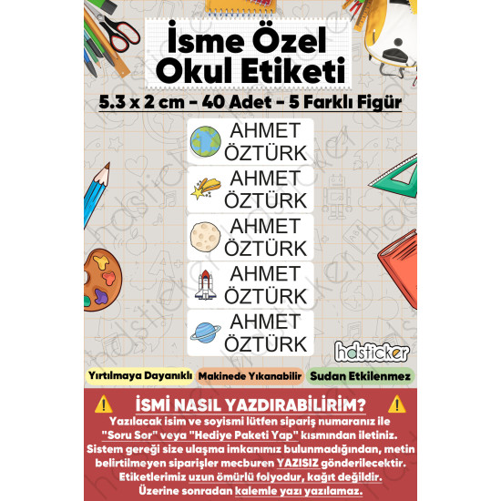 200 Adet Uzay Desenli İsme Özel Okul Etiketi Kişiye Özel İsim Baskılı Kalem Defter Kitap Matara Beslenme Çantası Kreş Anaokulu Öğrenci Sticker Seti Suya Dayanıklı Silinmez Folyo Yıkanabilir Çıkartma 200 Adet Uzay Desenli İsme Özel Okul Etiketi Kişiye Özel İsim Baskılı Kalem Defter Kitap Matara Beslenme Çantası Kreş Anaokulu Öğrenci Sticker Seti Suya Dayanıklı Silinmez Folyo Yıkanabilir Çıkartma